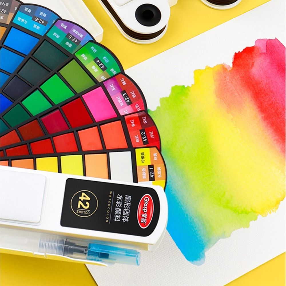 Watercolor Paint Set Solid Pigment - Set de Pintura de Acuarela Plegable