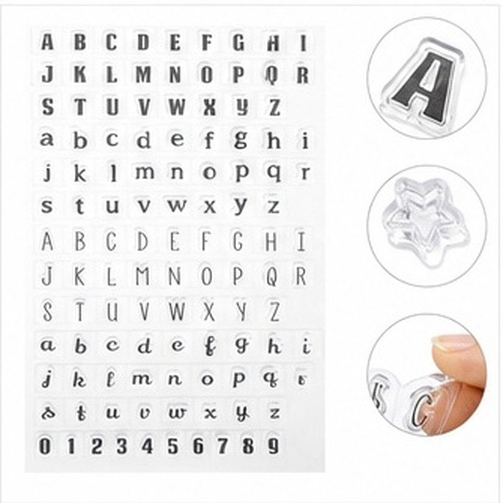 Clear Silicone Stamps For Card Making - Juego de 4 sellos transparentes de