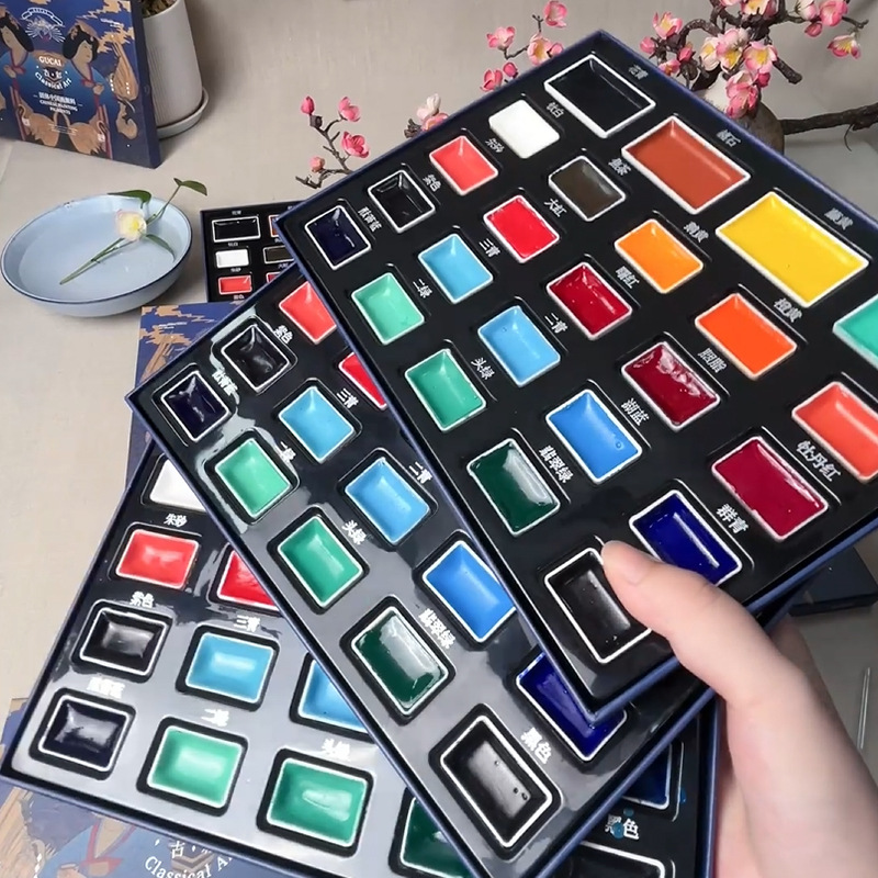 Juego de pigmentos de pintura  - Watercolor Paint Set Solid Pigment reseña y precio