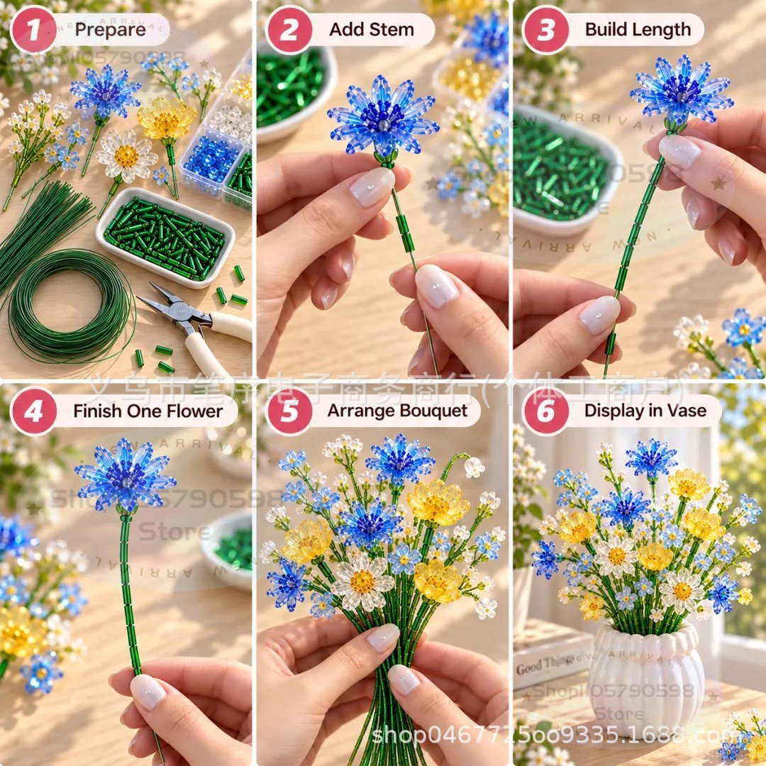 Kit para crear un ramo de flor - Beading reseña y precio
