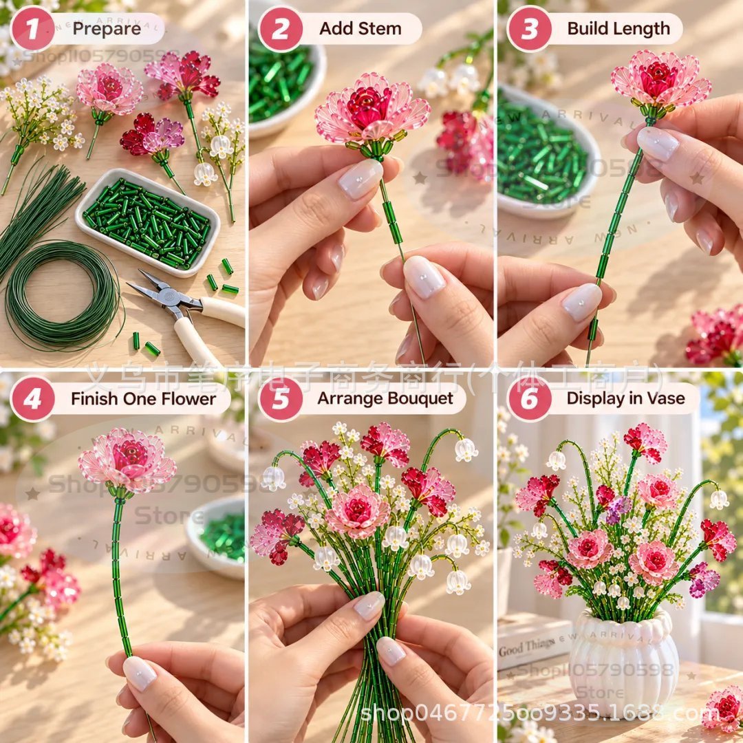 Kit para crear un ramo de flor - Beading reseña y precio